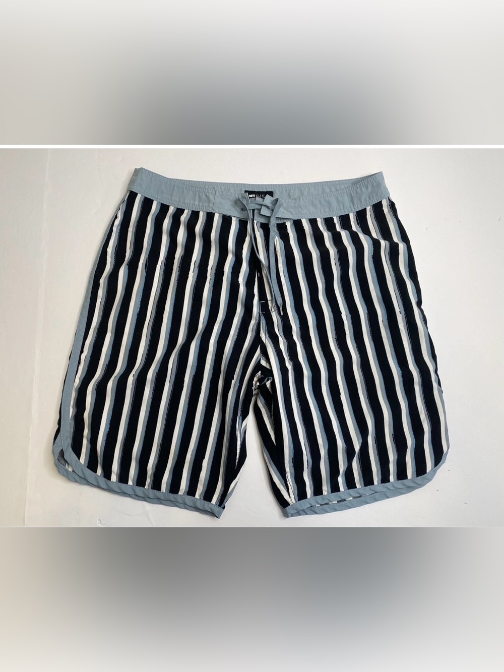 Paul Frank Men's Navy & Light Blue Vertical Stripe Board Shorts